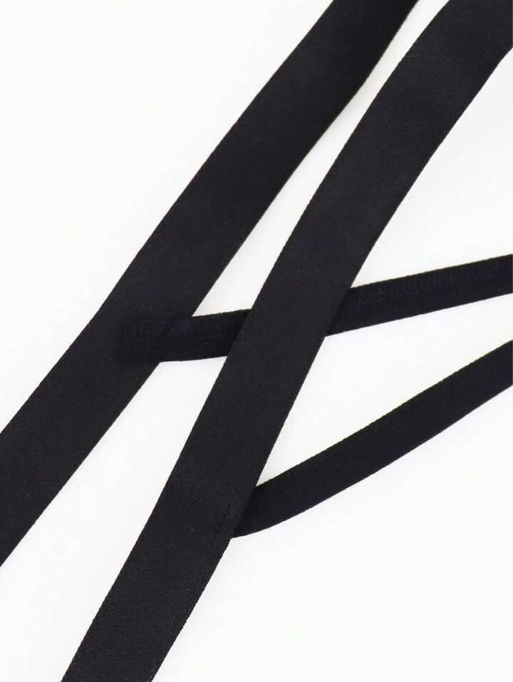 Fashionable Solid Black Color Alluring Black Trim Men's Underwear